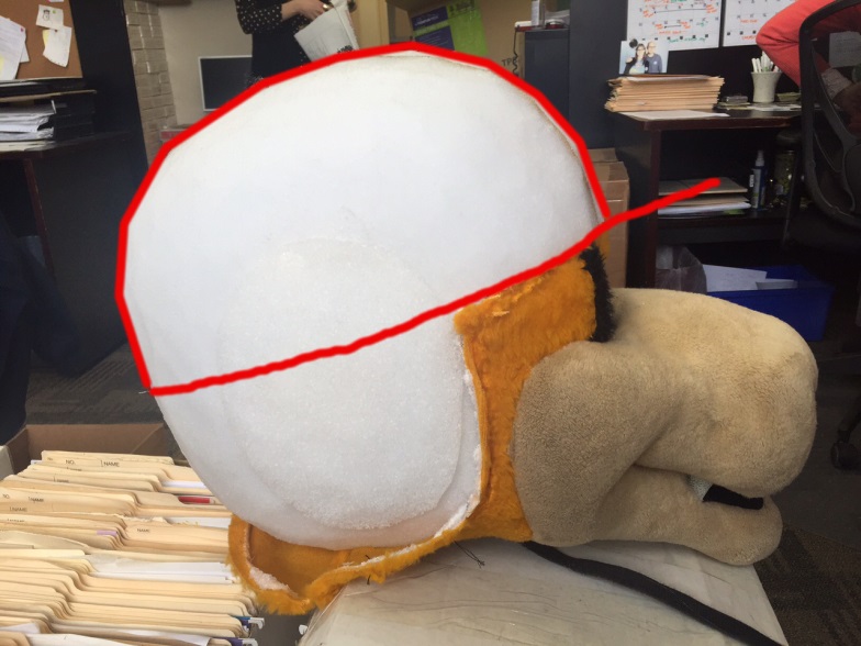 Rawhide head in progress