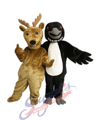 Toronto Maple Leaf Running mascots - Deer and Loon